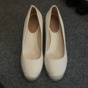 J Crew cream espadrilles.  Size 7